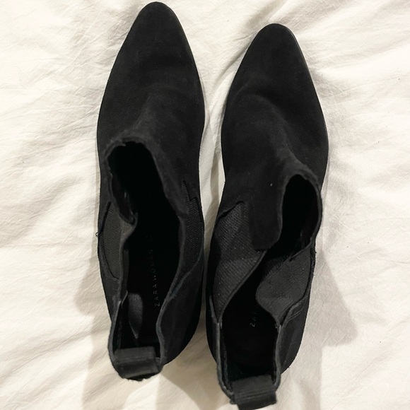 New Zara Woman suede Chelsea ankle boots sz 39 - Picture 7 of 13
